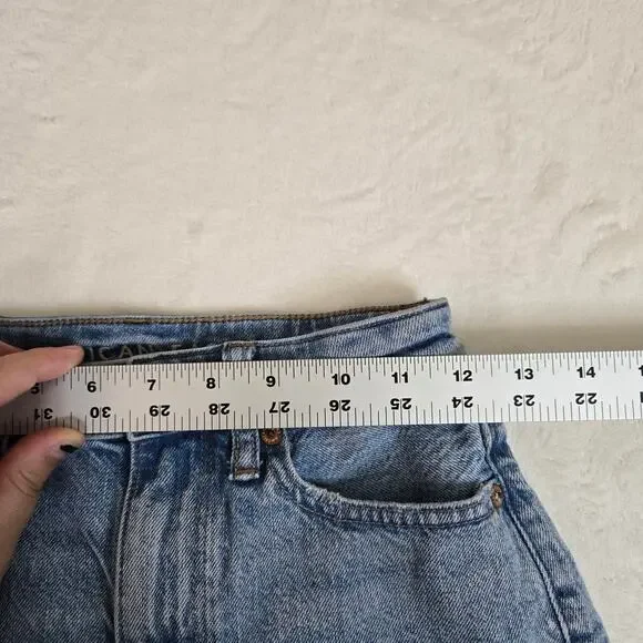 American Eagle 2 Piece Jeans Mom Shorts size 000 Distressed Womens 0690 - Picture 14 of 16